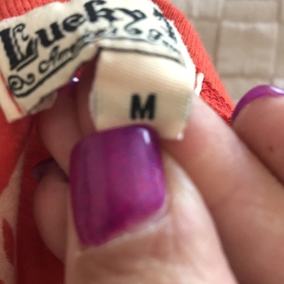 3/$20 bundle Lucky brand tee size M cotton flower and bird design Y2K - Picture 6 of 8